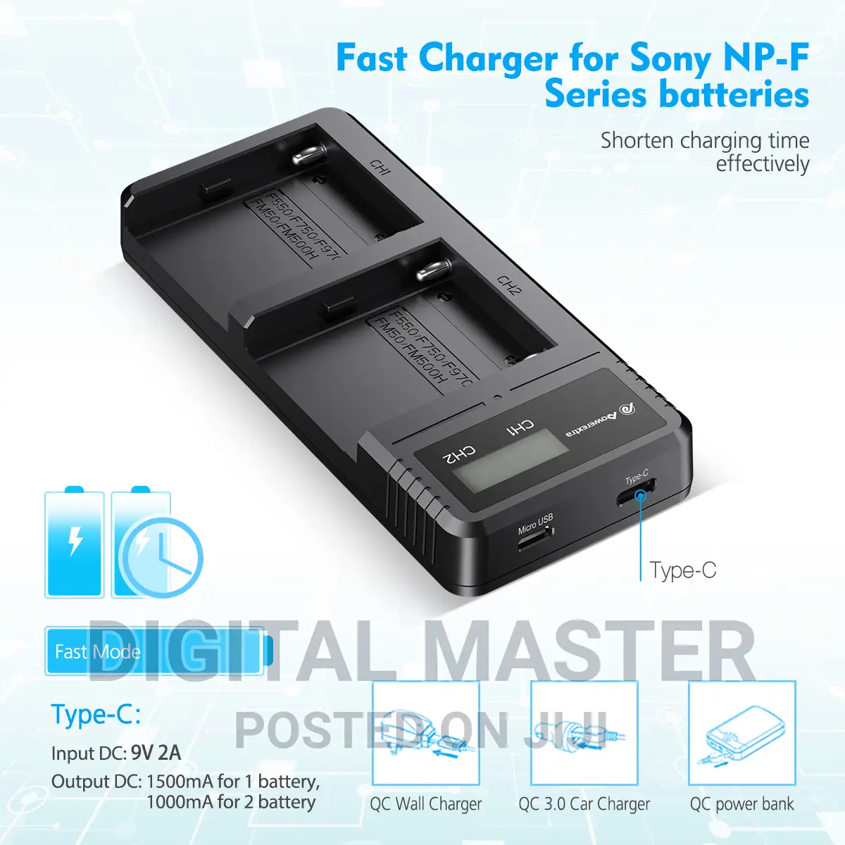 Powerextra NP-F970 (2 Battery Kit Pack)