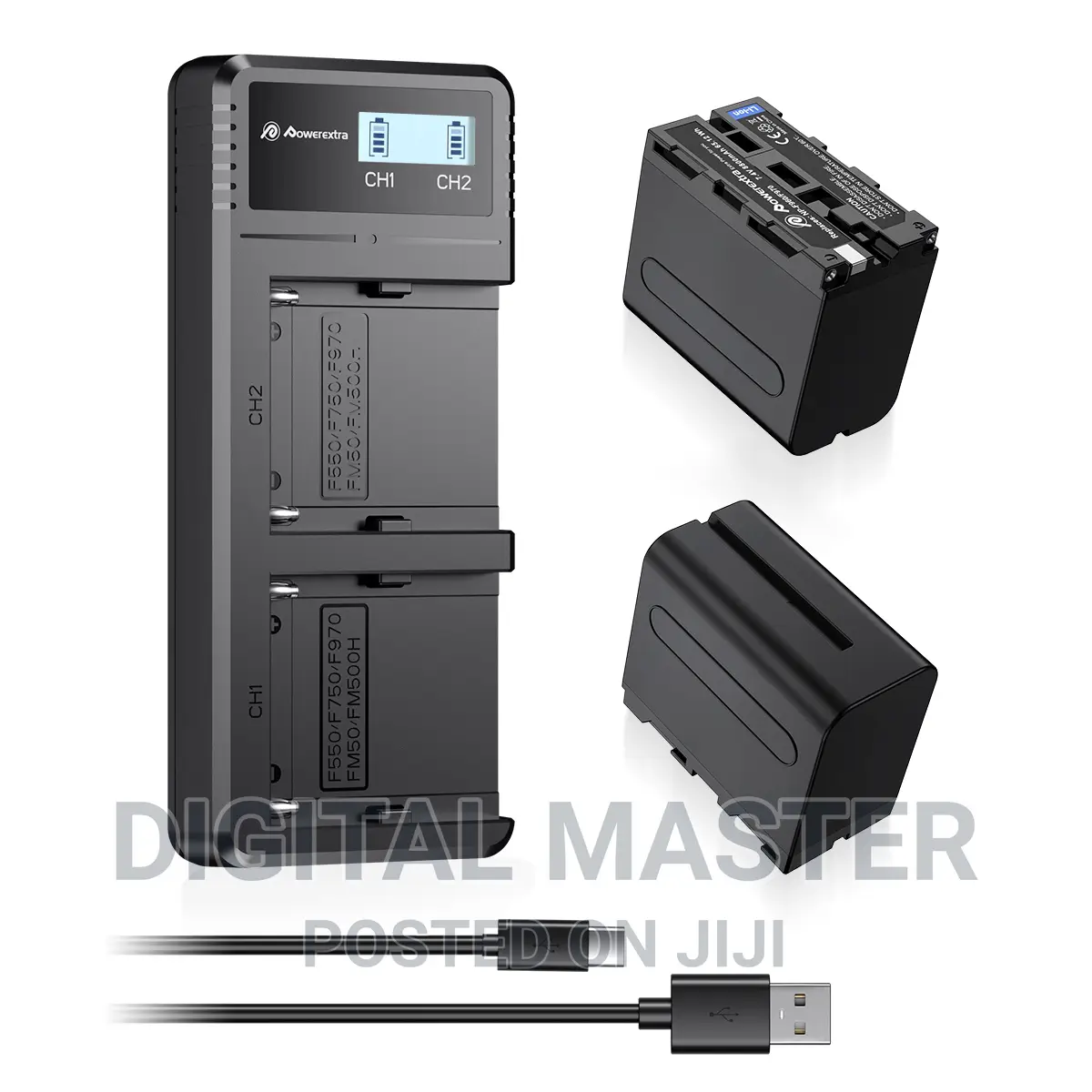 Powerextra NP-F970 (2 Battery Kit Pack)