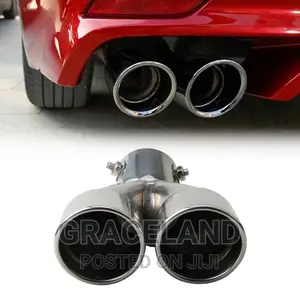 Bolt-on Dual Exhaust Tip Muffler Tail Pipe Outlet Nozzle