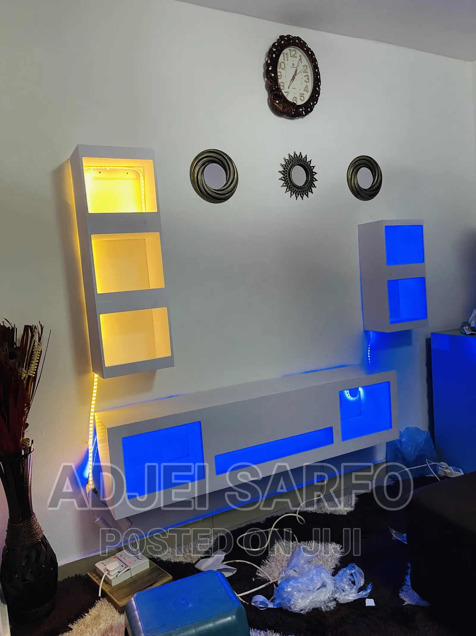 Original Led Tv Stand With Led Shelves