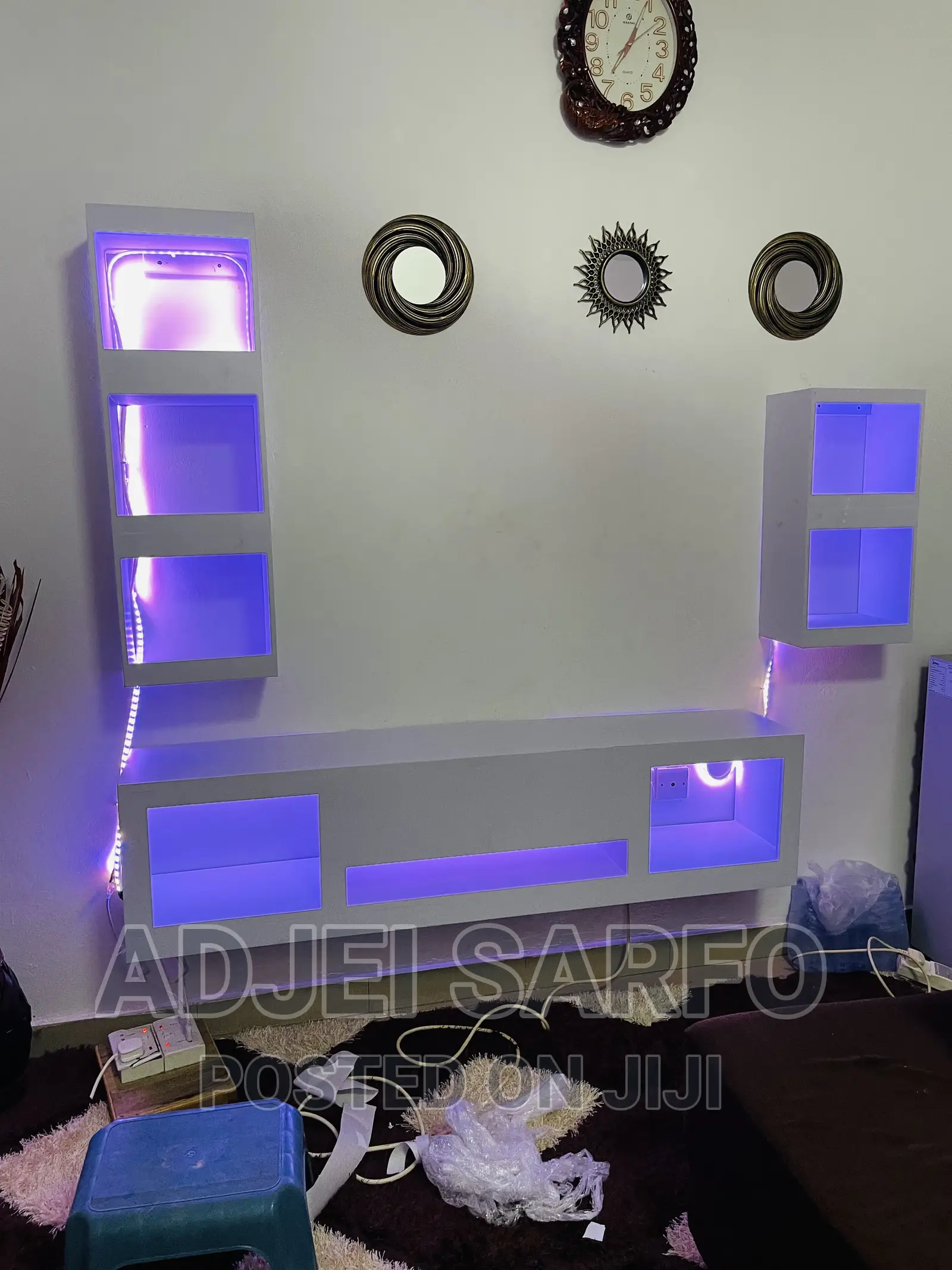 Original Led Tv Stand With Led Shelves