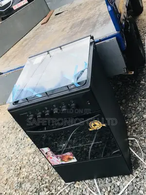 3 Gas 1 Electric Volcano 50x50 Black Cooker