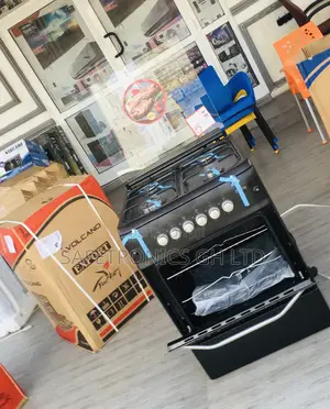 Black 4 Gas Oven With Grill Ferre Electric 60x60 Cooker