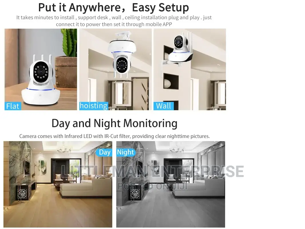 WIFI Camera Rotating Baby Monitor CCTV Nanny Cam 720P