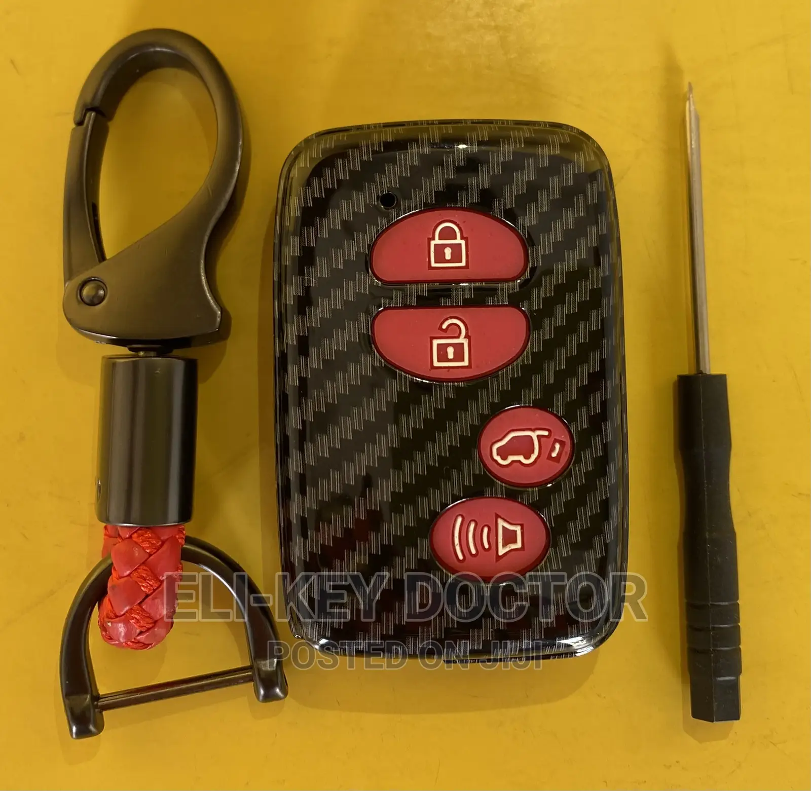 Carbon Case for Toyota Corolla Camry RAV4 Landcruiser Key