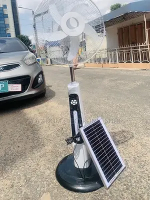 Brand New Clinette Rechargeable Fan With Solar Panel(White).