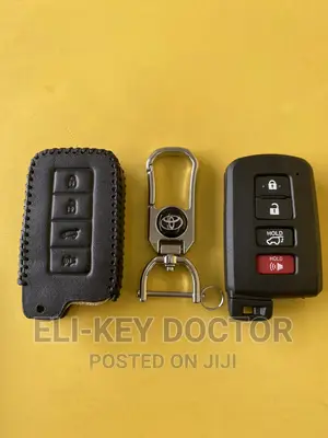 Leather Smart Key Case for Toyota Camry Corolla RAV4 Keys