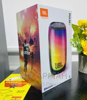Portable JBL Pulse 5 Waterproof Bluetooth Speaker.