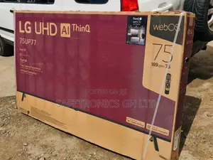 Lg UP77 Glossy LED  Smart Black 75 Inches UHD Tv
