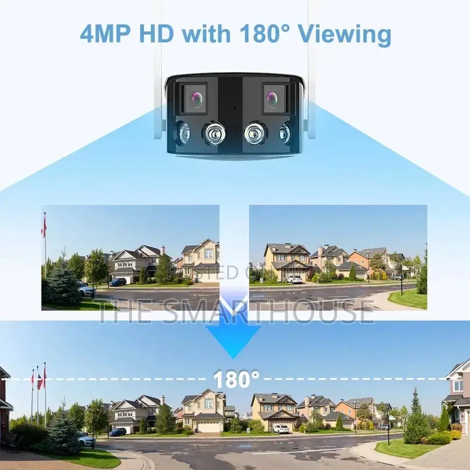 Smart Dual 180° Rotating CCTV Camera (Wireless and Wired)