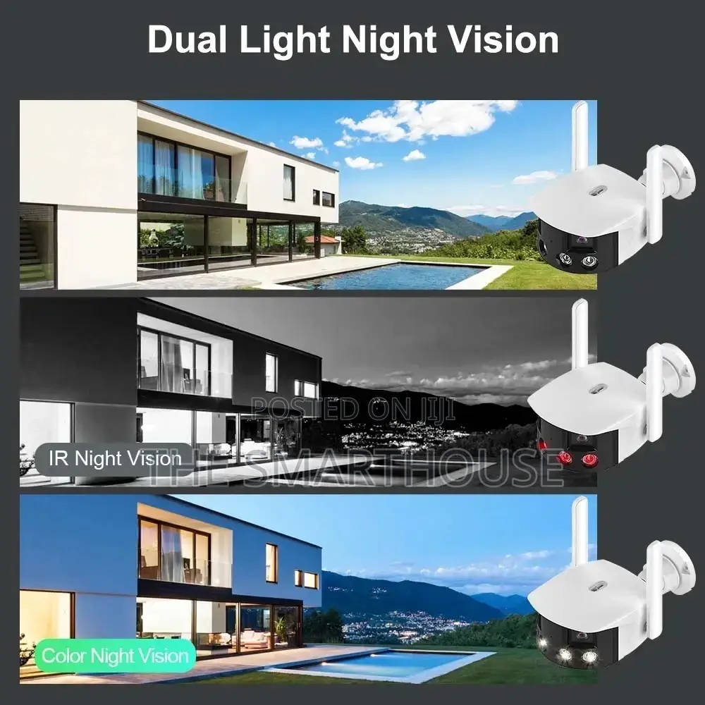 Smart Dual 180° Rotating CCTV Camera (Wireless and Wired)