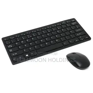 Mini Wireless Keyboard and Mouse With Dust Cover Black