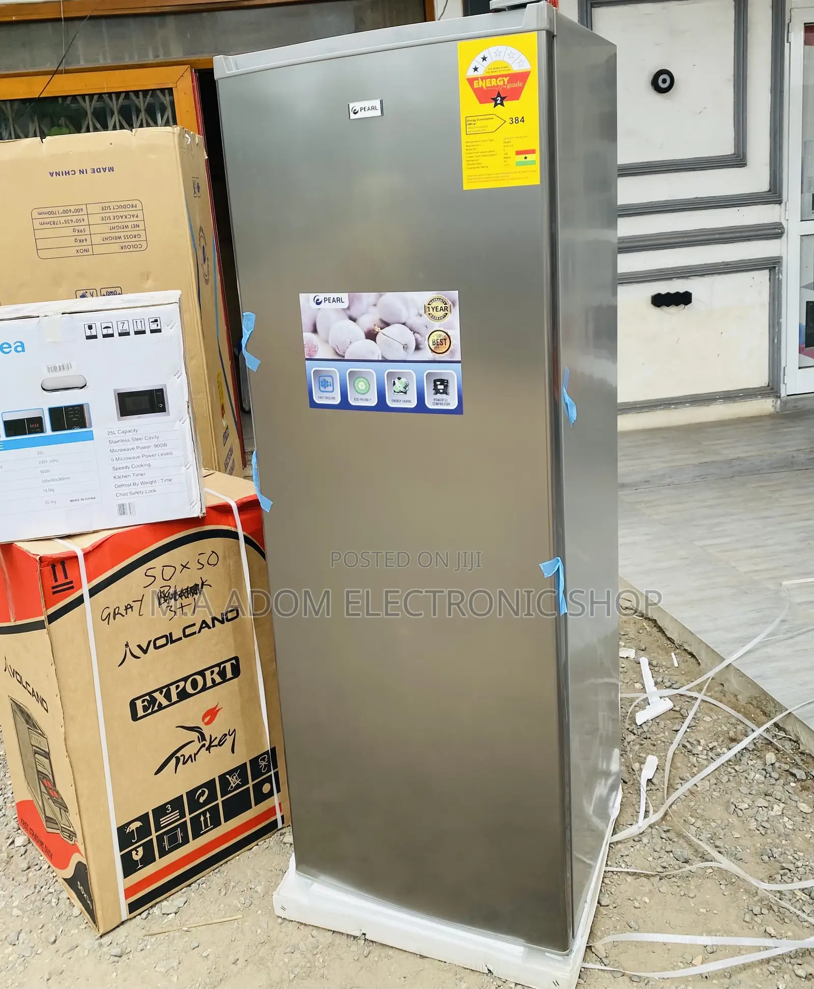 Newly in Stock Pearl PUF-370 Upright Electric Freezer(Gray).