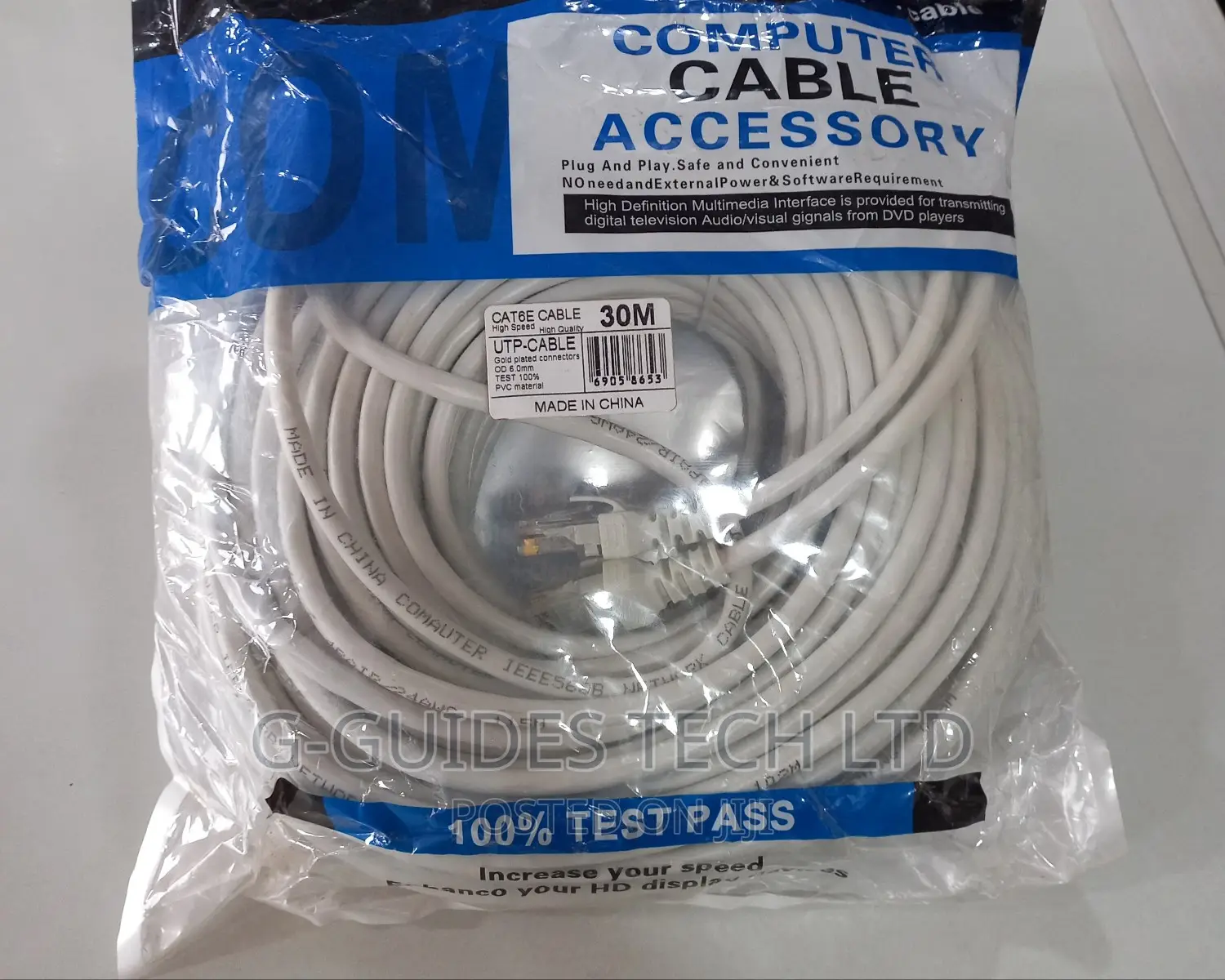 30M Cat6 Patch Cord, 30M Cat6 Cable