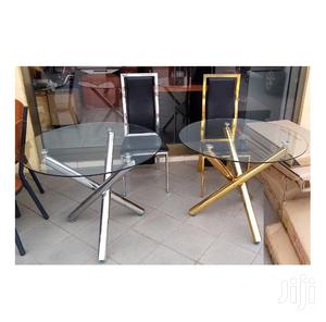 Dining Glass Table (Gold)