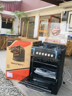 Ferre Black 4 Gas Cooker Oven With Grill 60x60 Burner 