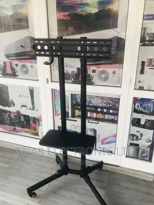 Stronger TV Cart Mobile TV Stand Wheeled Height Adjustable