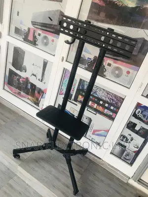 Strongest TV Cart Mobile TV Stand Wheeled Height Adjustable