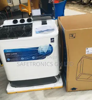 Washingmachine 7kg Topload Semiautomatic Midea Sealed White