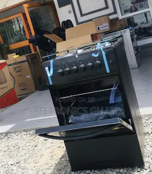 2 Gas 2 Electric Cooker Oven With Grill 50x50 Volcano Black