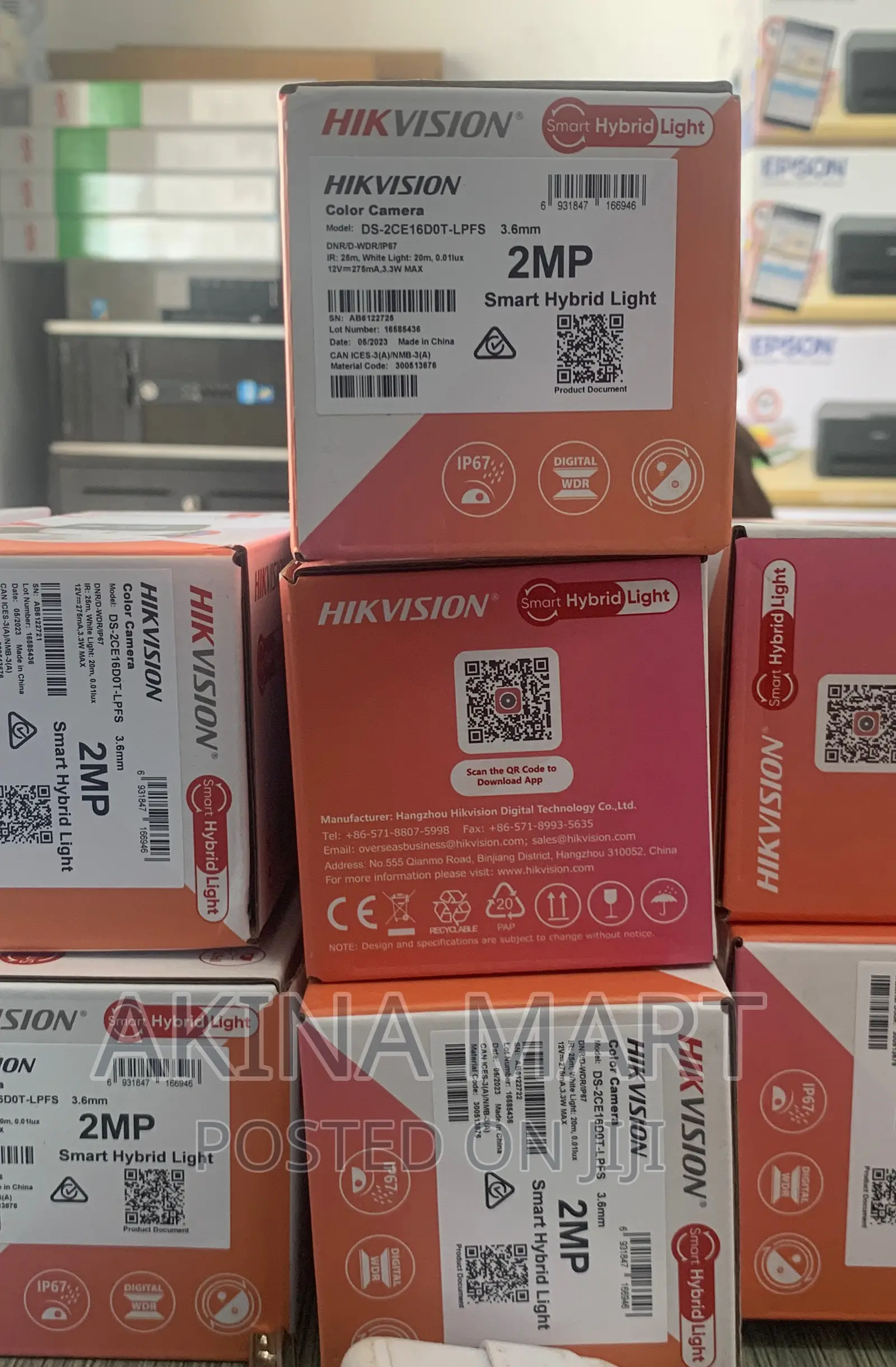 Hikvision 2mp Smart Hybrid Light ,Ds-2ce16dot-LPFS