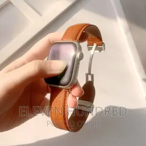 Magnetic Clasp Leather Strap Band for Apple Watch 9 8 7 6 Se