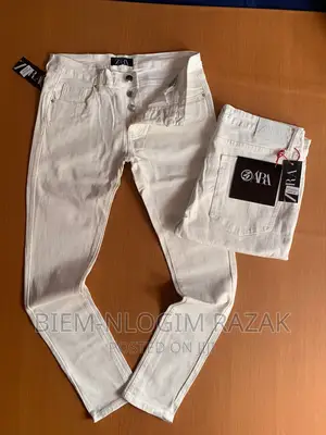 Original Zara White Jeans Available in Stock