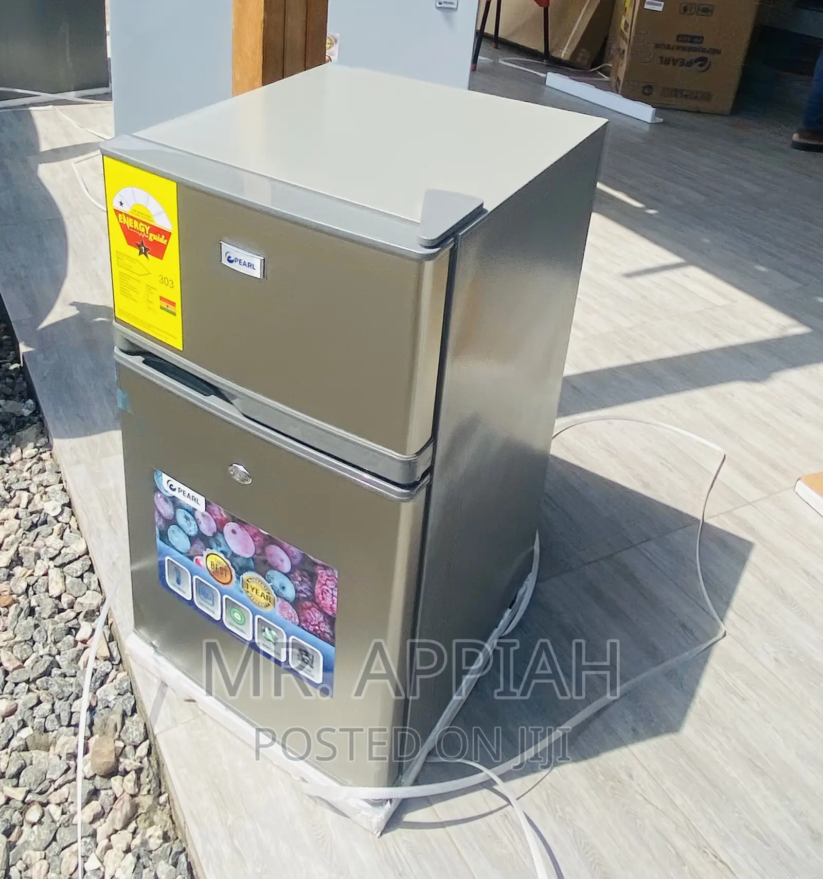 Fast Chilling Pearl PF-10T Electric Double Door Fridge,Gray