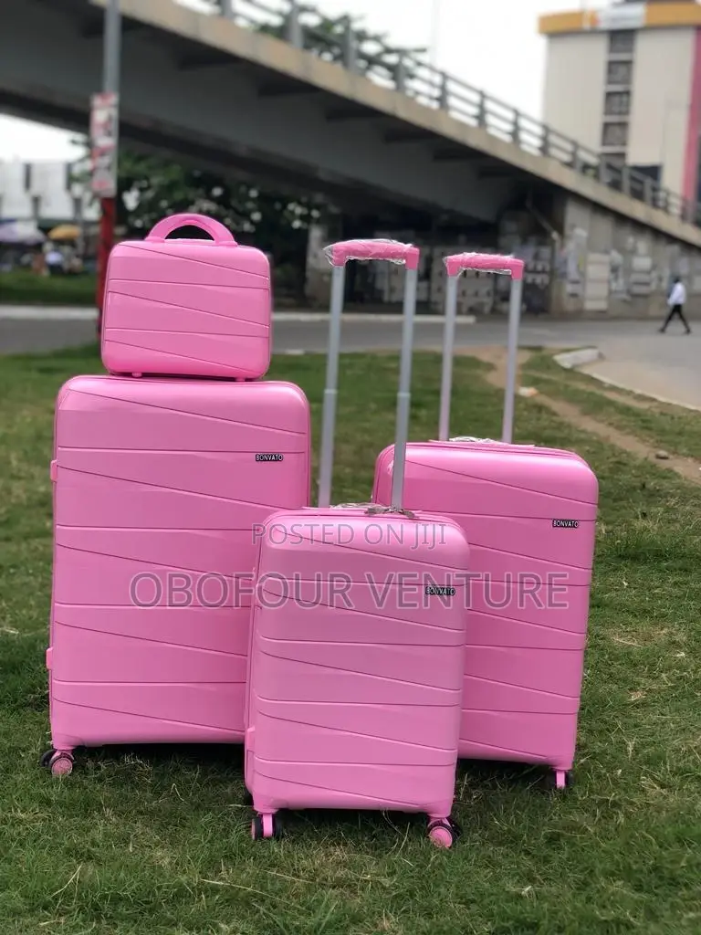 4piece Sets Luggage Expandable Suitcase Luggage Set Tsa Lock (Pink)