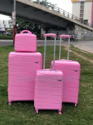 4piece Sets Luggage Expandable Suitcase Luggage Set Tsa Lock (Pink)
