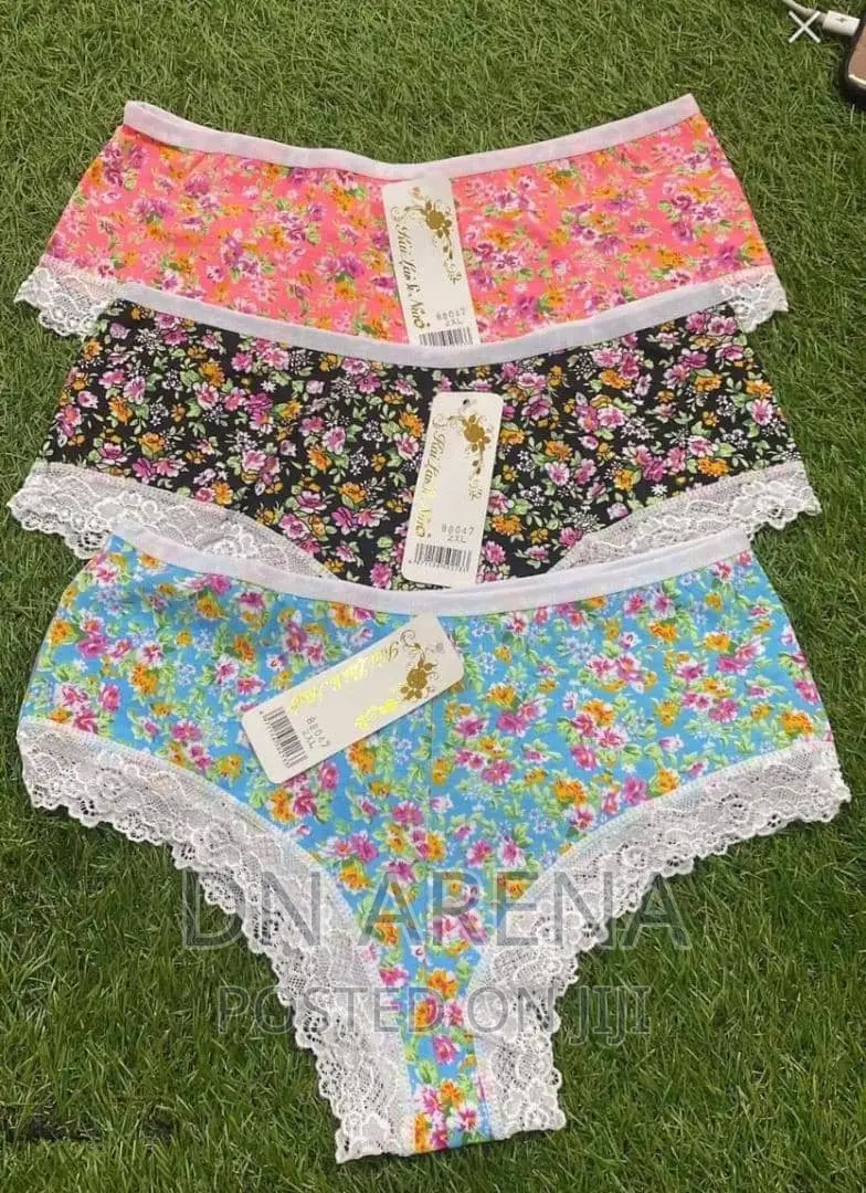 Quality Ladies Lace Cotton Panties for 12pcs