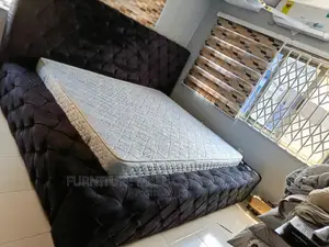 New Black Kings Bed With Mattress  . Free Delivery
