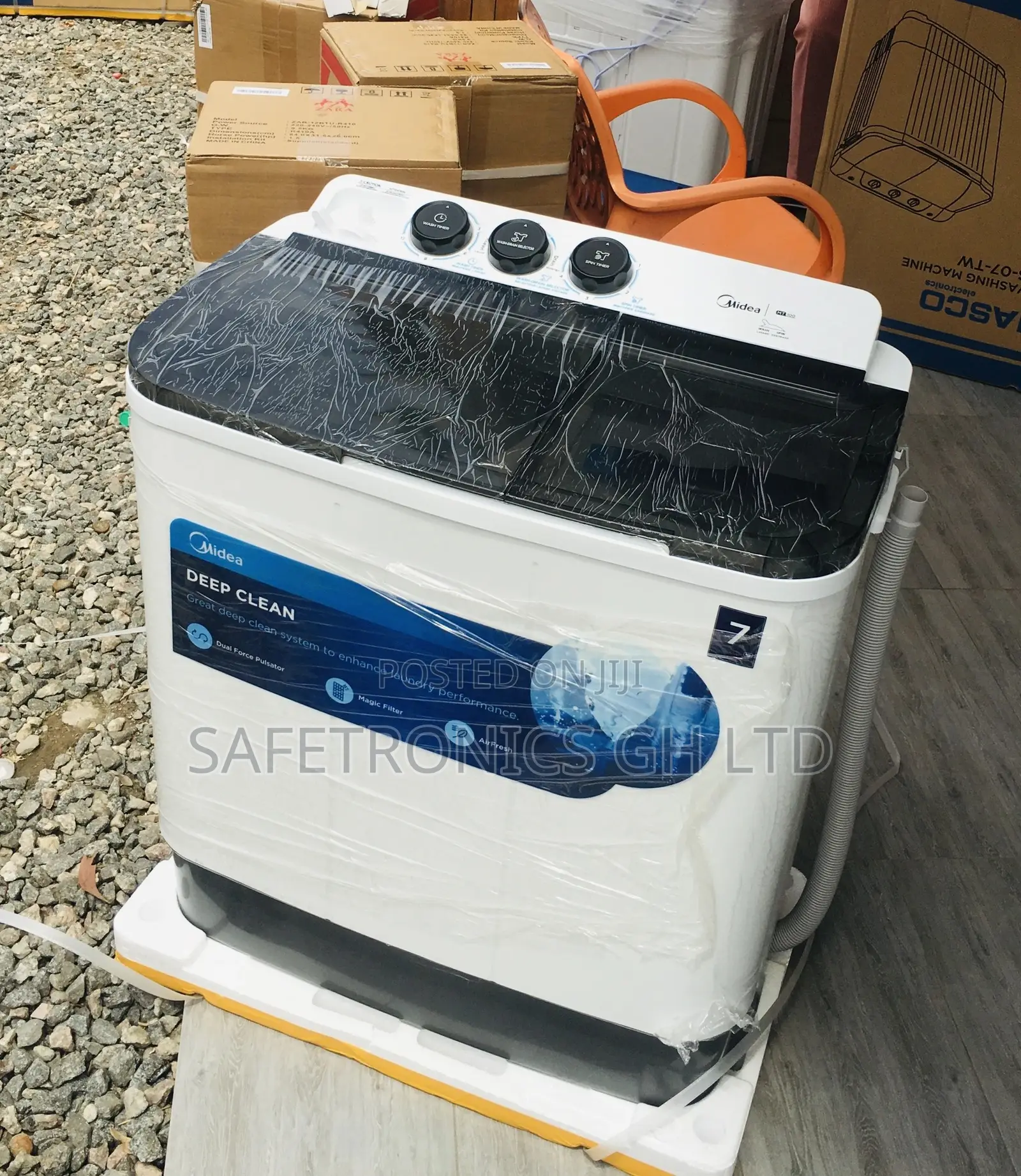 Semiautomatic Topload Washingmachine 7kg Midea Twintub