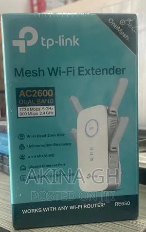 Tp-Link Re650 Mesh Wifi Extender Re650 Range Extender