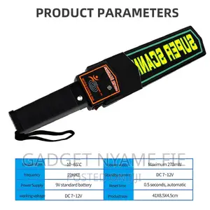 Hand Held Security Scanner - High Performance + Free Battery