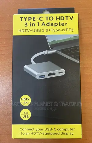 Type C to HDMI + USB-C (PD) + USB 3.0 Adapter