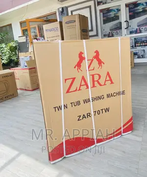 Zara 7kg Semi-Automaticwashing Machine + Spin Dry,White/Red