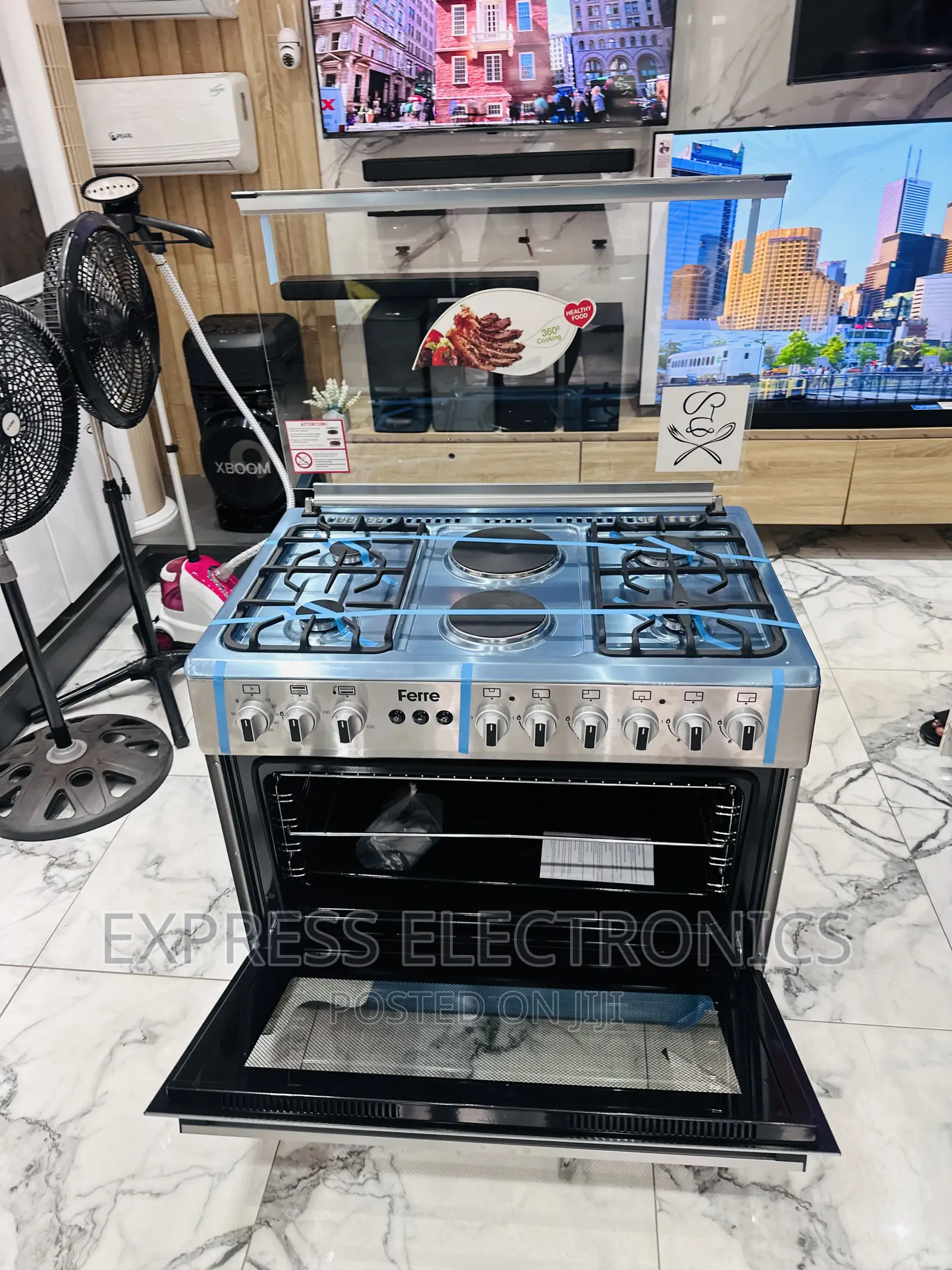Premium Design Sliver Gas Electric Cooker Oven 4-2