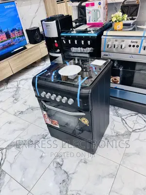 Black Gas Cooker Oven 4burner Grill 60/60