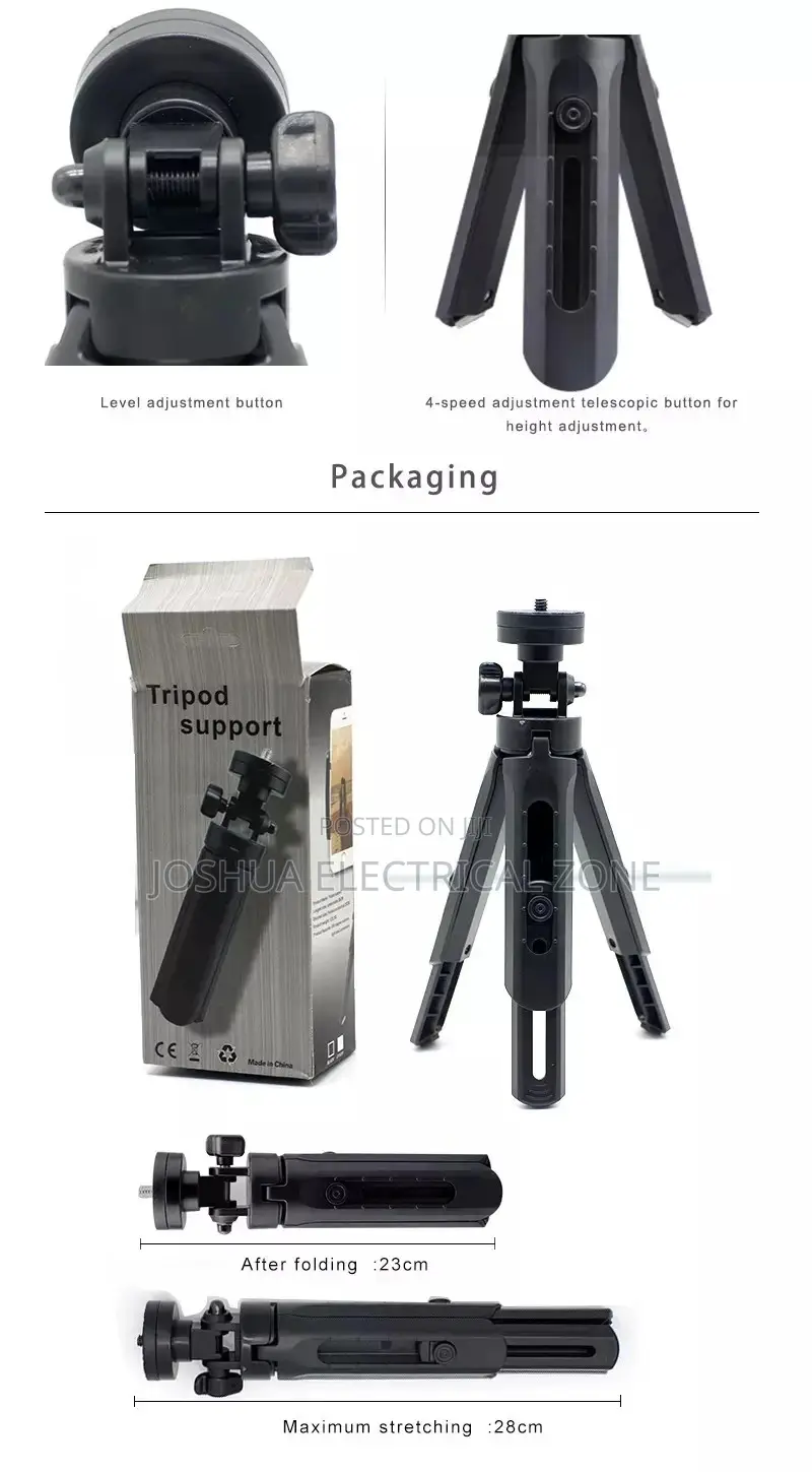 Phone Tripod Stand Grip Mount Holder