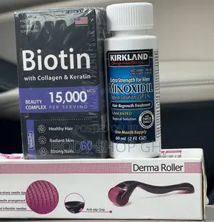 Beard Booster Combo Pack - [ Minoxidil + Roller + Biotin ]