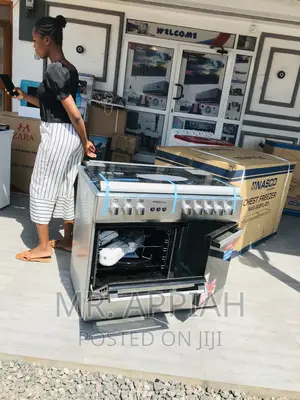Midea 60x90 5 Gas Burner With Oven and Grill(Gray).
