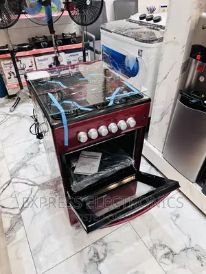Classic Sleek Red Gas Cooker Oven 50/50 4burner With Knobs