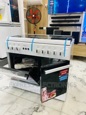 60/90 Gas Cooker 5burner Oven White Rotisserie Midea