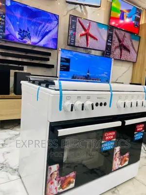 Easy Setup Has Cooker White 5burner Oven Grill Midea