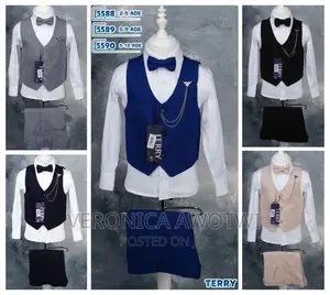 Blue Terry 3 Piece Suit
