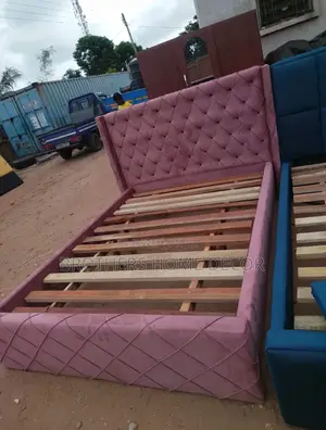 Fabric Double Bedframe 54/75\\\Very Strong And Durable