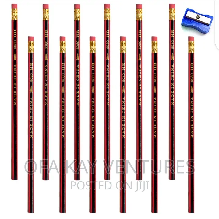 12pcs HB Pencil With Eraser And Sharpener