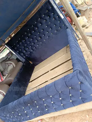 Lovely Queen Size Bed Frame. Blue Black