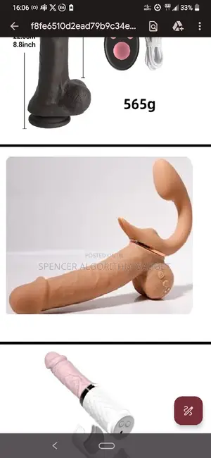Strapless G-Spot Double End Dildo Retractable Vibrator Toy